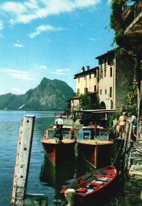 Postcard Lake Lugano Gandria E Monte S. Salvatore Lugano Switzerland