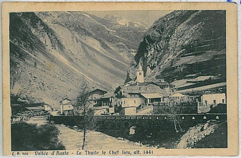 AOSTA province vintage postcard - La Thuile 1913-