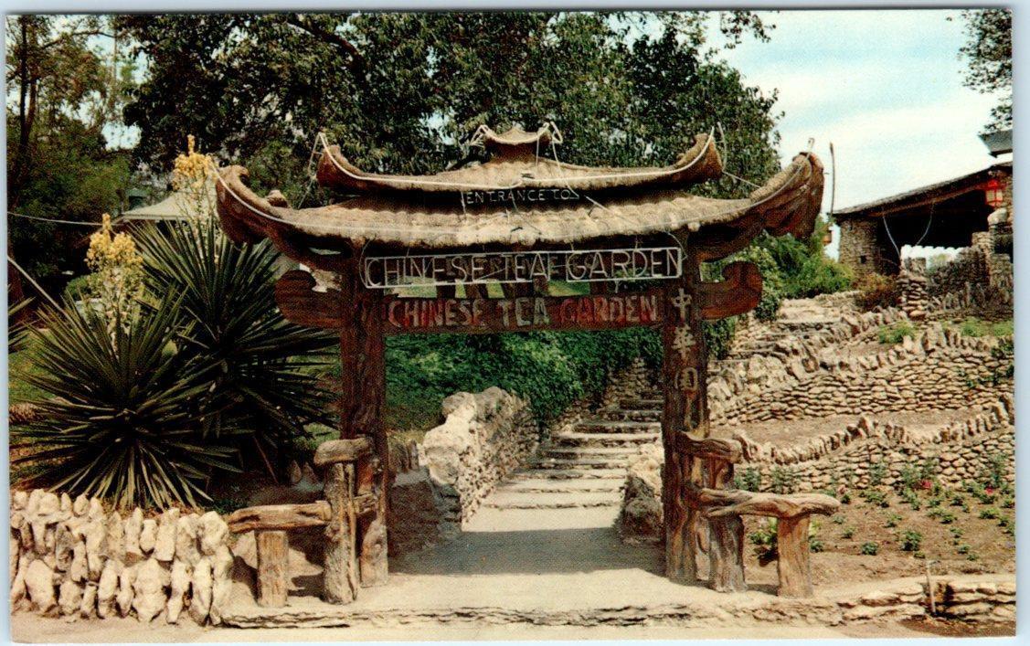 San Antonio Texas Tx Sunken Gardens Chinese Tea Garden C1950s