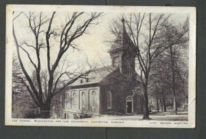 1938 Post Card Lexington Va Lee Chapel At Washington & Lee University