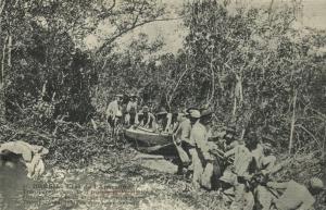 brazil, AMAZONS, Conveyance of Boats across the Virgin Forest (1910s)