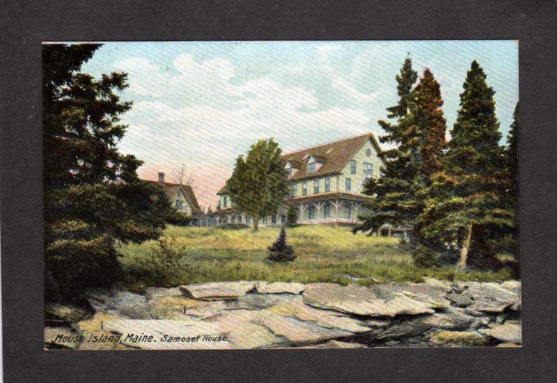 ME Mouse Island Samoset House Maine Postcard 1908 near Boothbay Harbor