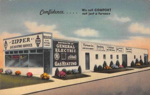 Louisville Kentucky Zipper Gas Heating  General Electric Postcard AA43865