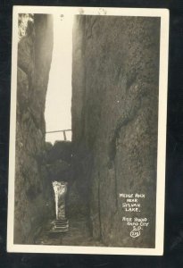 RPPC RAPID CITY SOUTH DAKOTA SD WEDGE ROCK SYLVAN LAKE REAL PHOTO POSTCARD