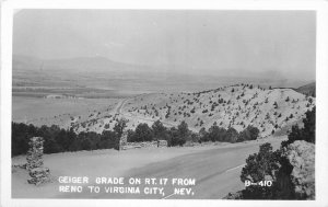 Geiger Grade Rte 17 Reno Virginia City Nevada #B-410 RPPC Photo Postcard 21-2250