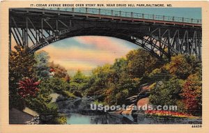 Cedar Avenue Bridge, Stony Run in Baltimore, Maryland