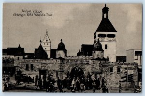 1933 Chicago Illinois IL Vintage Postcard Midget Village Worlds Fair Building