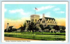 PEORIA, IL ~  BRADLEY Polytechnic INSTITUTE ~ c1930s  Postcard