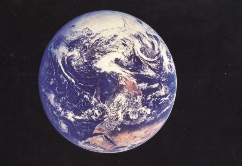 Planet Earth 1970s Photo From Space NASA Apollo 17 Postcard