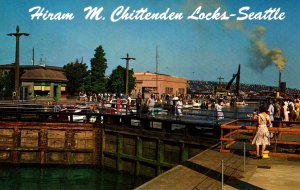 Seattle, Washington - Hiram M. Chittenden Locks - in the 1950s