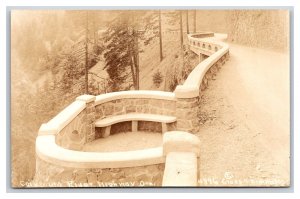 RPPC Columbia River Highway Rest Stop Lookout Oregon Dimmit Photo Postcard W10