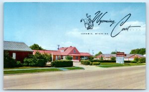 LARAMIE, WY Wyoming ~ Lincoln Highway ~ WYOMING COURT c1950s Roadside Postcard