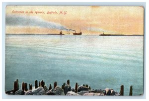 1908 Entrance to the Harbor, Buffalo New York NY Antique Posted Postcard