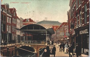 Netherlands Utrecht Vismarkt Vintage Postcard 09.31