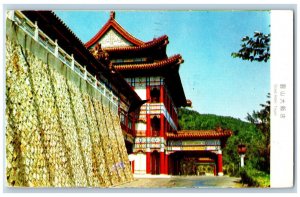 Taipei Taiwan Postcard Grand Hotel Building Entrance View 1989 Posted Vintage