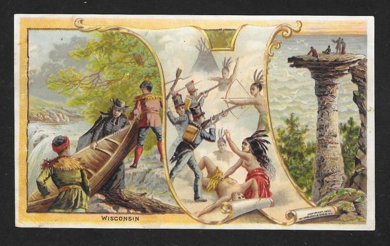 VICTORIAN TRADE CARD Arbuckle Coffee Wisconsin Scenes