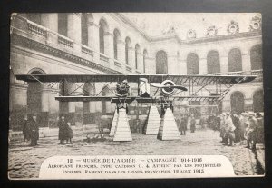 Mint France Real Picture Postcard RPPC WW1 Army Museum French Airplane