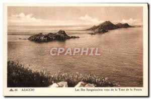 Old Postcard Ajaccio Sanguinaires Views of the Tower Perata