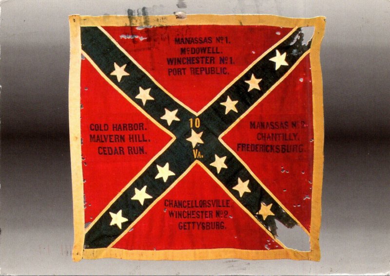 Virginia New Market Battlefield Milotary Museum Confederate Battle Flag Of Te...