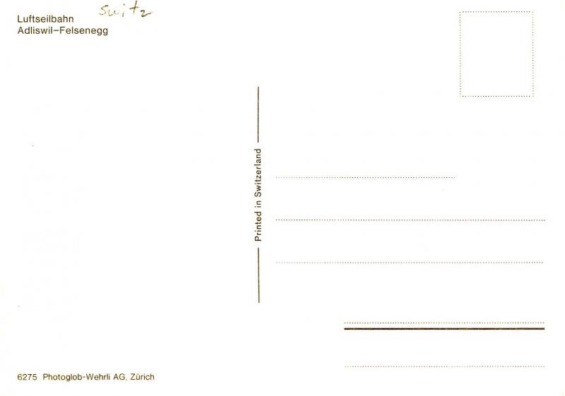Switzerland - Adliswil-Felsenegg (Aerial Lift)