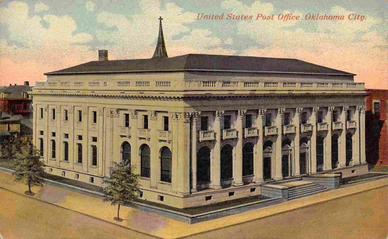 Post Office Oklahoma City OK 1910c postcard