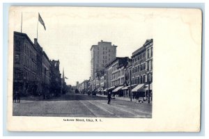 c1910s Genesee Street, Utica New York NY Posted Antique Postcard