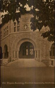 Stanford University CA Physics Bldg c1910 Postcard