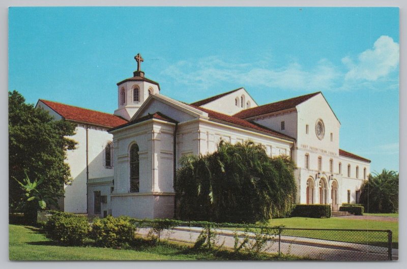 State View~Miami Florida~First Presbyterian Church~Brickell Ave~Vintage Postcard 