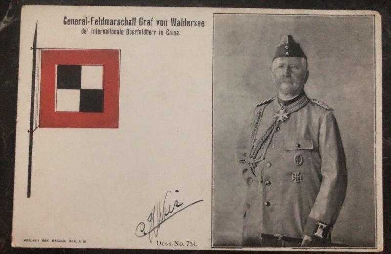 Mint Germany Real Picture Postcard RPPC WWI General Graf Von Waldersee Signed