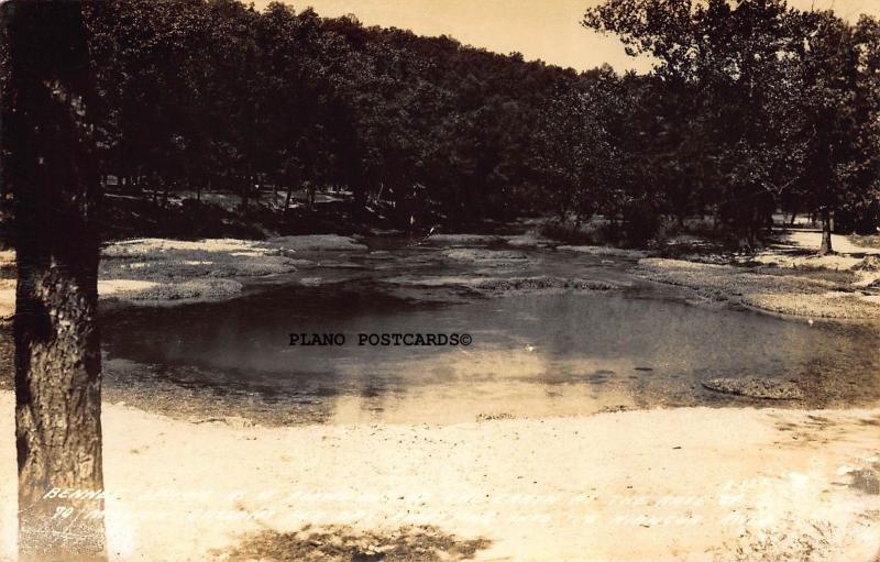 BENNETT SPRING, MISSOURI AS IT FLOWS OUT OF THE EARTH  RPPC REAL PHOTO P.C.