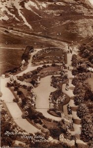 Llandudno Wales England 1920s RPPC Real Photo Postcard Rock Gardens Happy Valley