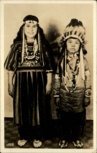 Children Native American Indian Costumes Dayton OH Studio Real Photo Postcard