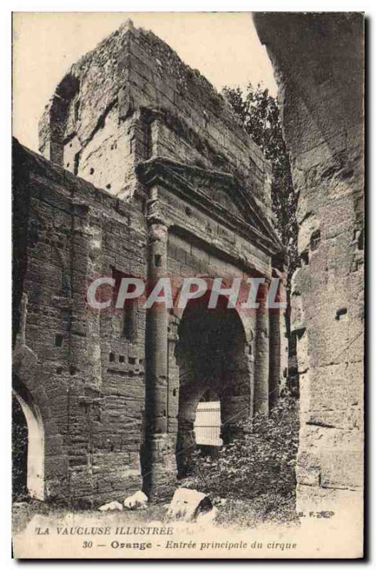 Old Postcard The Orange Vaucluse Illustree main entrance of the circus