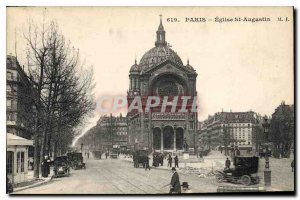 Postcard Old Paris St Augustine Church