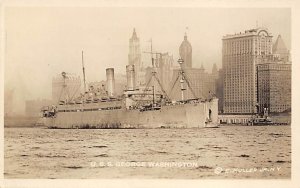 U S S George Washington Real Photo Military Battleships Ship 