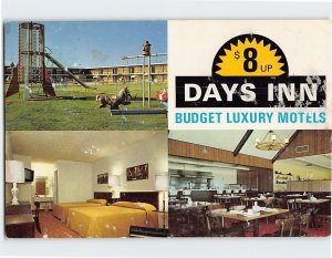 Postcard Days Inn, Budget Luxury Motels, Forsyth, Georgia