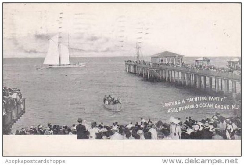 New Jersey Asbury Park Landing A Yachting Party 1912