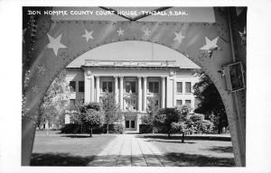 Tyndall South Dakota Bon Homme Court House Real Photo Antique Postcard K69042