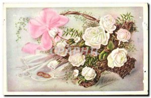Old Postcard Fantasy Flowers