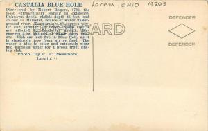 Castalia Blue Hole 1920s Lorain Ohio RPPC real photo postcard 11171