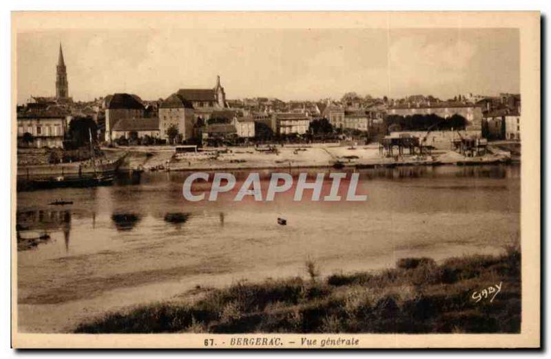 Old Postcard Bergerac General view