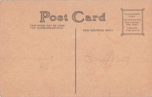 2 scared kids seeing ghost JOL Americana Halloween Postcard hol3018