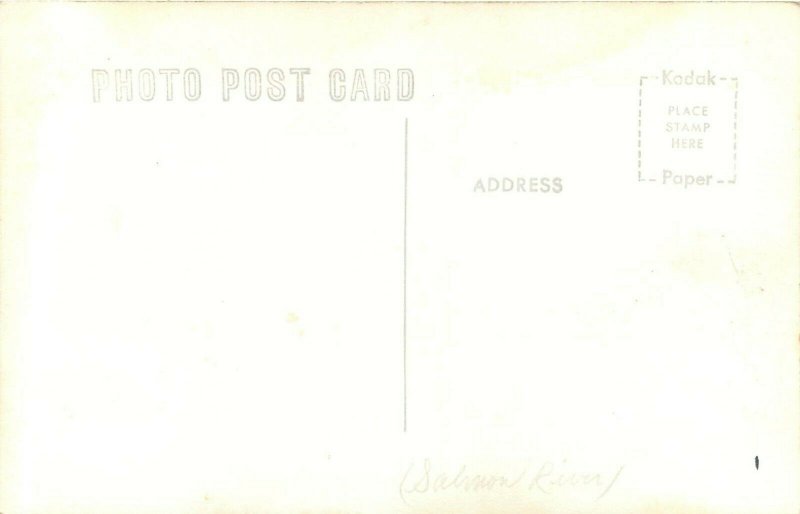 c1950 RPPC; Hound Dog German Shorthair Hunting Type on Porch, Salmon River ID