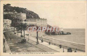 Old Postcard Nice Quai des USA and Pointe Rauba Capeu