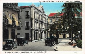 Bishop's Palace and Cathedral Park, Panama City, Panama, Early Postcard, Unused 