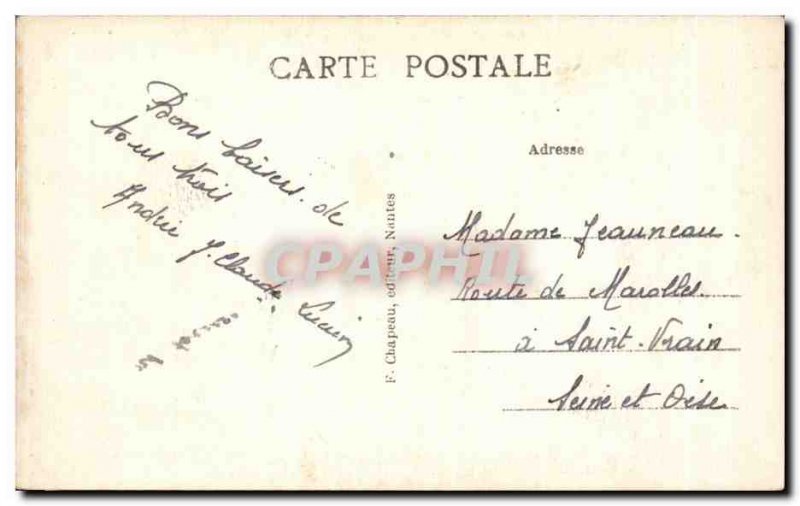 Old Postcard Batz Sur Mer La Jetee has high Maree