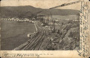 Civil Engineering Construction McCalls Ferry Dam Lancaster County PA Postcard #2