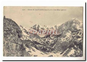 Old Postcard Lancebranlette Summit (2933m) and Mont Blanc (4810m)