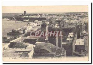 Rabat Morocco Old Postcard Panorama view of the Gate Oudaia