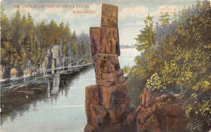 The Saint Croix River Most Picturesue, Real Photo Wisconsin Dells WI 